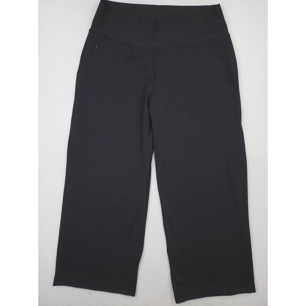 Athleta Venice High Rise Wide Leg Pants Womens XL Black Pull On Athleisure